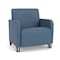 Lesro Siena Lounge Reception Wide Guest Chair with Front Casters, Black Wood Back Legs, MD Titan Upholstery SN1201 - alternate 1